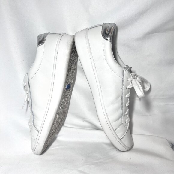 Keds Softerrra WH65949 Women's Leather Sneakers-Lace Up-9-White/Silver-Classic - Picture 6 of 16